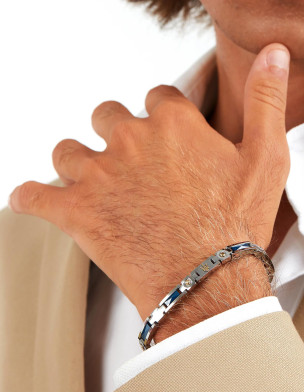 Maserati Men's Bracelet Stainless Steel with Ceramic